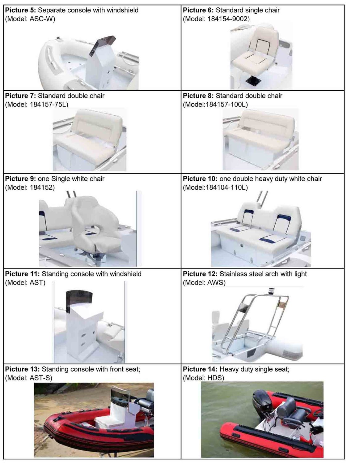 Hysun Marine AR Series Aluminum Ribs Hysun Marine AR Series Aluminum Ribs